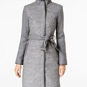 Vince Camuto Grey Two-Toned Long Coat | Size Small - 2